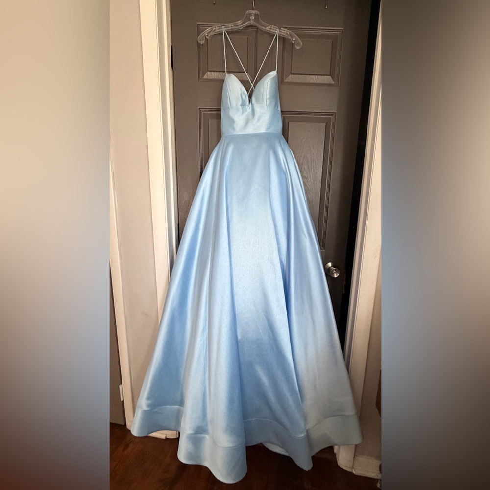 Sherri Hill Light Blue Prom Dress